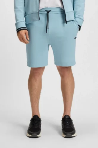 Shorts mit Streifendetails aus einer Baumwollmischung