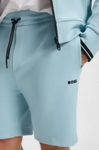 Shorts mit Streifendetails aus einer Baumwollmischung