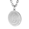 Silberfarbene Halskette mit Double-B-Monogramm-Anhänger