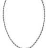 Silberfarbene Halskette mit Kette im Seilstil