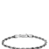 Silberfarbenes Armband mit Kette im Seilstil