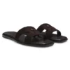 Slides aus Wildleder mit aufgesticktem Double-B-Monogramm