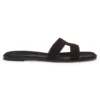 Slides aus Wildleder mit aufgesticktem Double-B-Monogramm