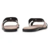 Slides aus Wildleder mit aufgesticktem Double-B-Monogramm