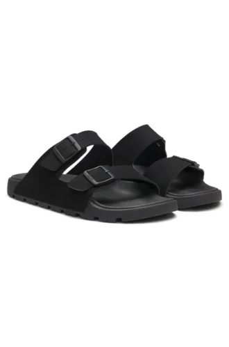 Slides mit zwei Riemen und Marken-Schnallen
