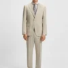Slim-Fit-Anzug aus karierter Stretchwolle