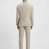 Slim-Fit-Anzug aus karierter Stretchwolle