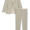 Slim-Fit-Anzug aus karierter Stretchwolle