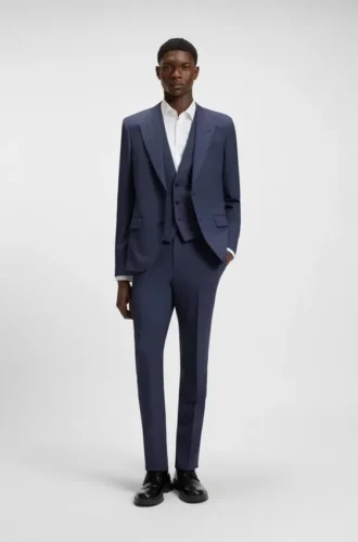 Slim-Fit-Anzug aus Stretch-Sharkskin