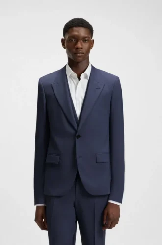 Slim-Fit-Anzug aus Stretch-Sharkskin