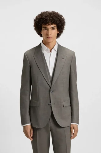 Slim-Fit-Anzug aus Stretch-Sharkskin