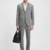 Slim-Fit-Anzug mit feinem Muster aus Stretch-Bekleidung Slim-Fit-Anzug mit feinem Muster aus Stretch-Bekleidung
