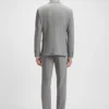 Slim-Fit-Anzug mit feinem Muster aus Stretch-Bekleidung Slim-Fit-Anzug mit feinem Muster aus Stretch-Bekleidung