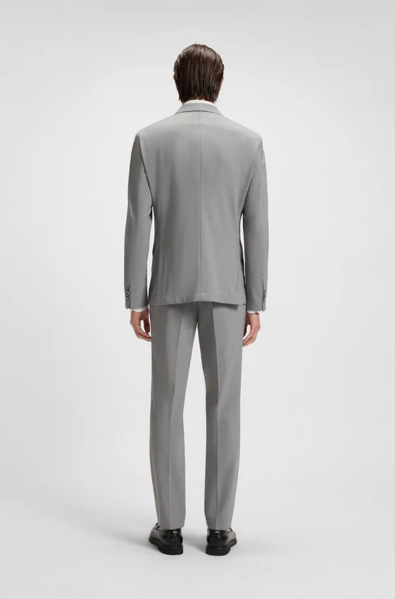 Slim-Fit-Anzug mit feinem Muster aus Stretch-Bekleidung Slim-Fit-Anzug mit feinem Muster aus Stretch-Bekleidung