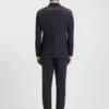 Slim-Fit-Anzug mit feinem Muster aus Stretch-Bekleidung