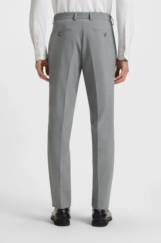 Slim-Fit-Anzug mit feinem Muster aus Stretch-Bekleidung Slim-Fit-Anzug mit feinem Muster aus Stretch-Bekleidung