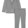 Slim-Fit-Anzug mit feinem Muster aus Stretch-Bekleidung Slim-Fit-Anzug mit feinem Muster aus Stretch-Bekleidung