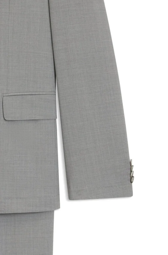 Slim-Fit-Anzug mit feinem Muster aus Stretch-Bekleidung Slim-Fit-Anzug mit feinem Muster aus Stretch-Bekleidung