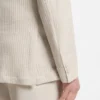 Slim-Fit-Blazer aus gestreiftem Leinen und Baumwolle
