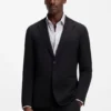 Slim-Fit-Blazer aus Jersey aus Baumwollmischung