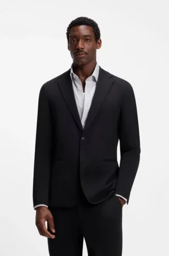 Slim-Fit-Blazer aus Jersey aus Baumwollmischung