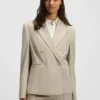 Slim-Fit-Blazer aus Twill aus Schurwolle