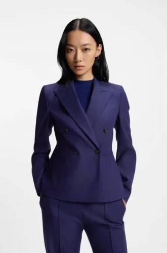 Slim-Fit-Blazer aus Twill aus Schurwolle
