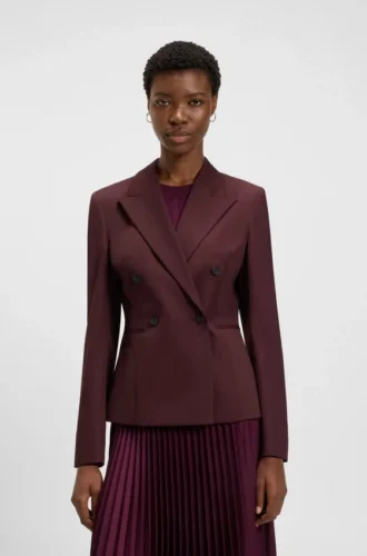 Slim-Fit-Blazer aus Twill aus Schurwolle