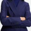 Slim-Fit-Blazer aus Twill aus Schurwolle