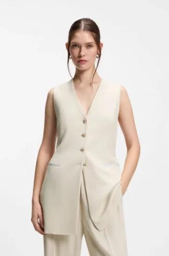Slim-Fit-Blazer im ärmellosen Stil