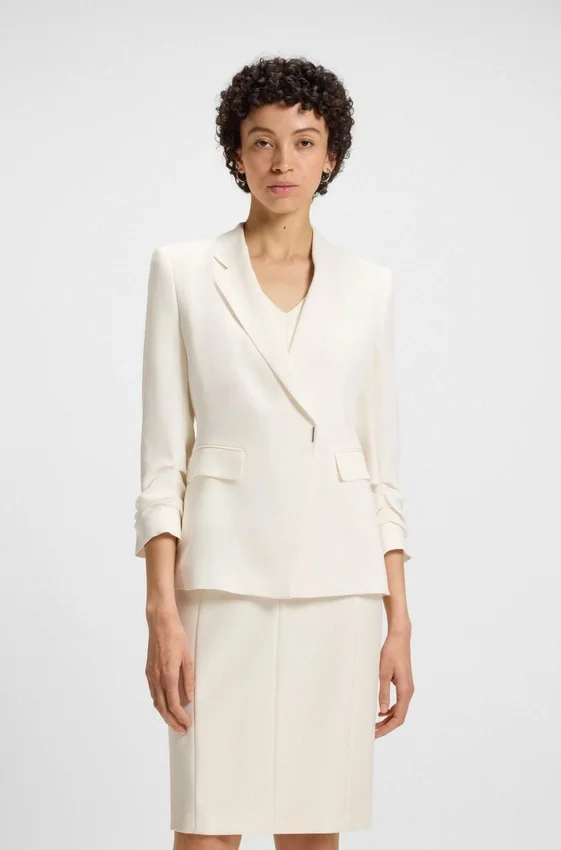 Slim-Fit-Blazer mit Druckknopfverschluss Slim-Fit-Blazer mit Druckknopfverschluss