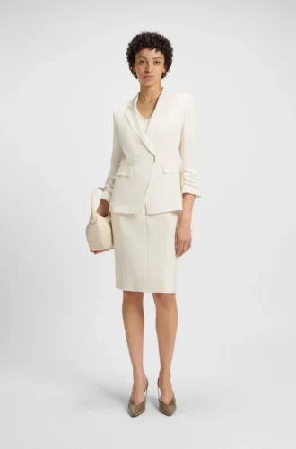 Slim-Fit-Blazer mit Druckknopfverschluss