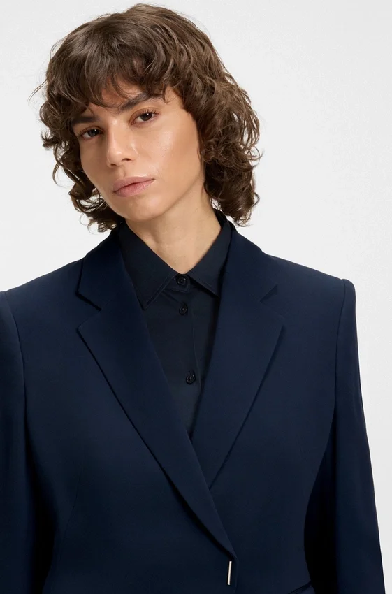 Slim-Fit-Blazer mit Druckknopfverschluss Slim-Fit-Blazer mit Druckknopfverschluss