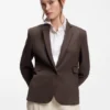 Slim-Fit-Blazer mit schrägen Abnähern