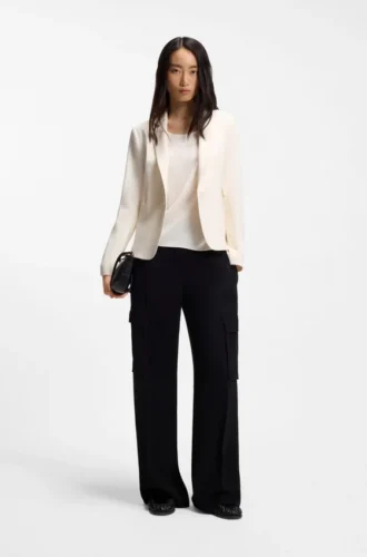 Slim-Fit-Blazer mit schrägen Abnähern