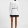 Slim-Fit-Bluse mit Kunstledergürtel