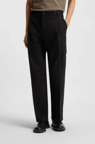 Slim-Fit-Cargohose aus merzerisierter Baumwolle