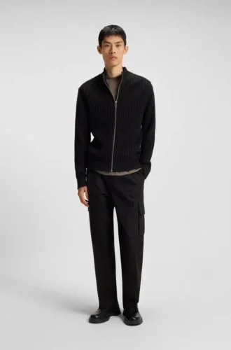 Slim-Fit-Cargohose aus merzerisierter Baumwolle
