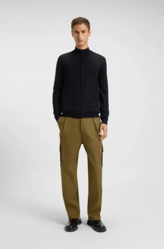 Slim-Fit-Cargohose aus merzerisierter Baumwolle