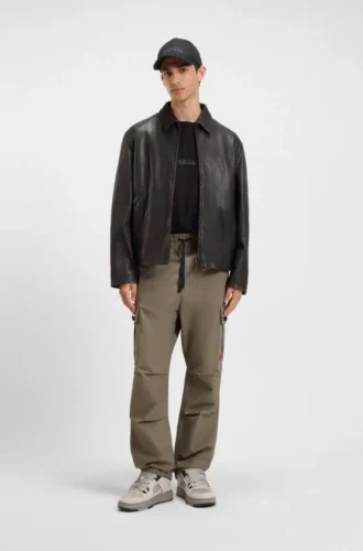 Slim-Fit-Cargohose aus Ripstop-Baumwolle