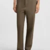 Slim-Fit-Chino aus merzerisierter Baumwolltwill