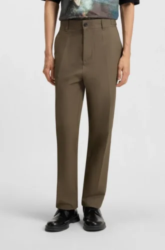 Slim-Fit-Chino aus merzerisierter Baumwolltwill