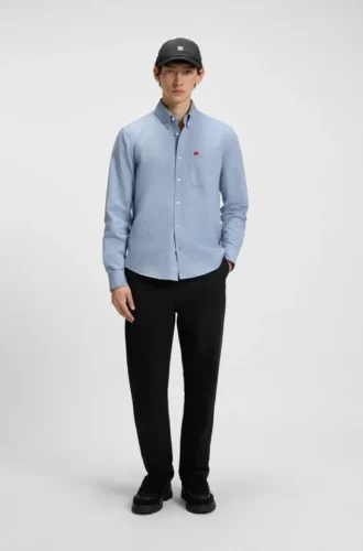 Slim-Fit-Chino aus merzerisierter Baumwolltwill