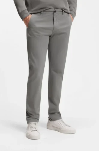 Slim-Fit-Chinos aus bedrucktem Stretch-Baumwolltwill