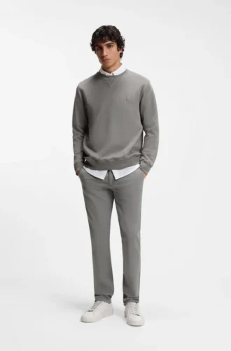 Slim-Fit-Chinos aus bedrucktem Stretch-Baumwolltwill