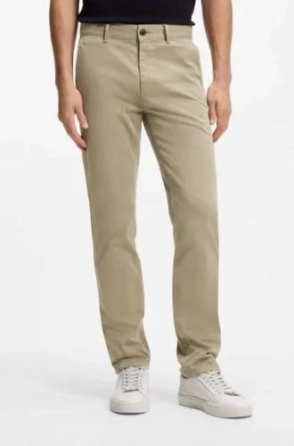 Slim-Fit-Chinos aus Stretch-Baumwollsatin