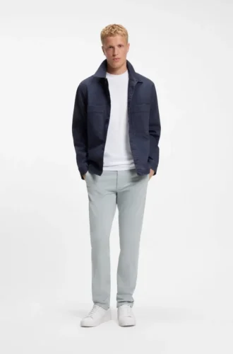 Slim-Fit-Chinos aus Stretch-Baumwollsatin