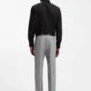Slim-Fit-Hemd aus Baumwoll-Leinen-Jacquard