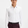 Slim-Fit-Hemd aus gebürstetem Stretch-Flanell