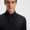 Slim-Fit-Hemd aus gebürstetem Stretch-Flanell